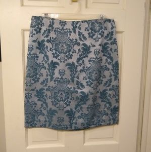 🧡Merona blue patterned skirt (size 8)